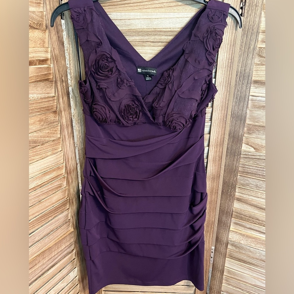 Valerie Bertinelli Purple Floral Dress